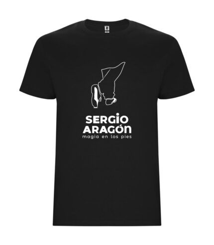 Camiseta negra de algodón para chico "Sergio Aragón"