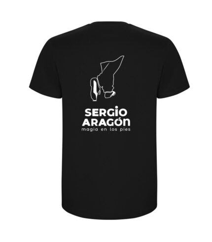 Camiseta negra de algodón para chico "Sergio Aragón"